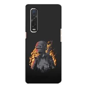 Чохол з картинкою "Герой Pubg" на Oppo Find X2 (В полум'ї)