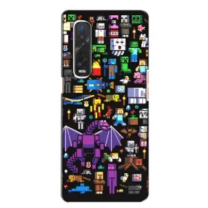 Чохол майнкрафт для Oppo Find X2 (Усі персонажі)