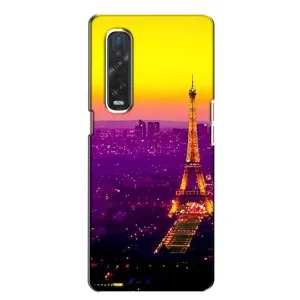 Чехол с Эйфелевой башней на Oppo Find X2 (Яркая башня)