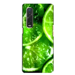 Чохол з зображенням смачної їжі для Oppo Find X2 (Яскравий Лайм)