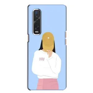 Силиконовый Чехол на Oppo Find X2 с картинкой Стильных Девушек (Желтая кепка)