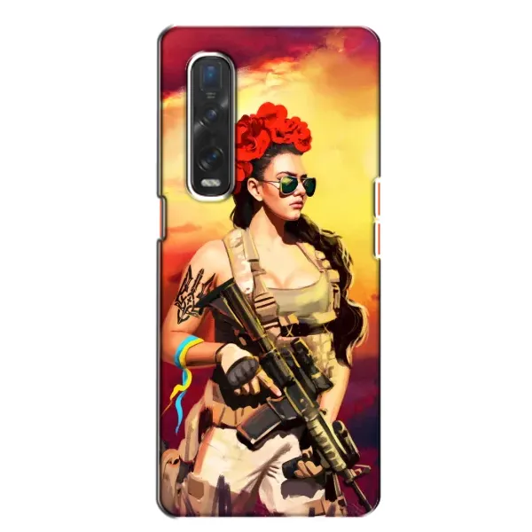 Чехол с рисунком «Женщина солдат» для OPPO Find X2 Чехол с рисунком «Женщина солдат» для OPPO Find X2