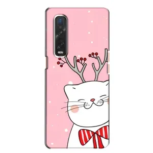Чехол на тематику: Коты для OPPO Find X2 (Зимний кот)