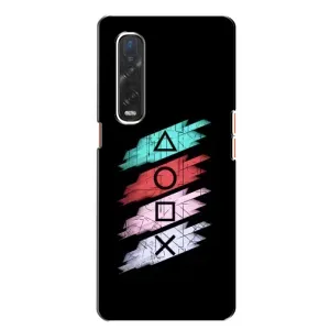 Чехол с рисунком «Значки Sony» для OPPO Find X2