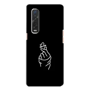 Чехлы (Знак сердечка) на Oppo Find X2 (Знак Сердечка)