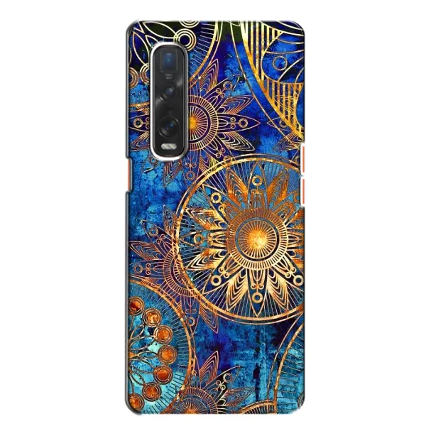 Чехол с рисунком «Золотые узоры» для OPPO Find X2