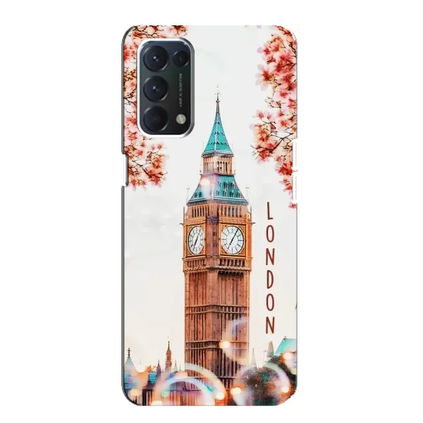 Чехол с рисунком «Часы Лондон» для OPPO Find X3 Lite
