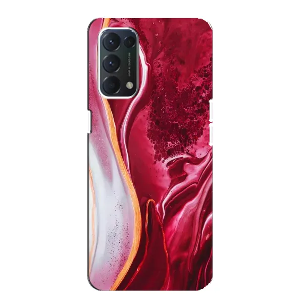 Чехол с рисунком «Красный мрамор» для OPPO Find X3 Lite