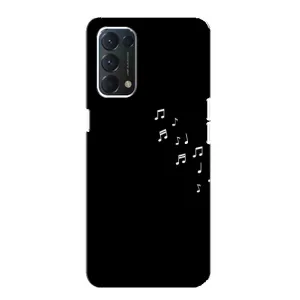 Чохол з картинками на чорному фоні для Oppo Find X3 Lite (Ноти)
