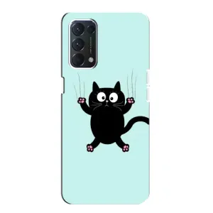Силиконовый чехол с котиком для Oppo Find X3 Lite (Падающий кот)