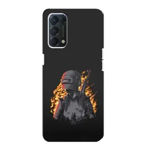 Чохол з картинкою "Герой Pubg" на Oppo Find X3 Lite (В полум'ї)