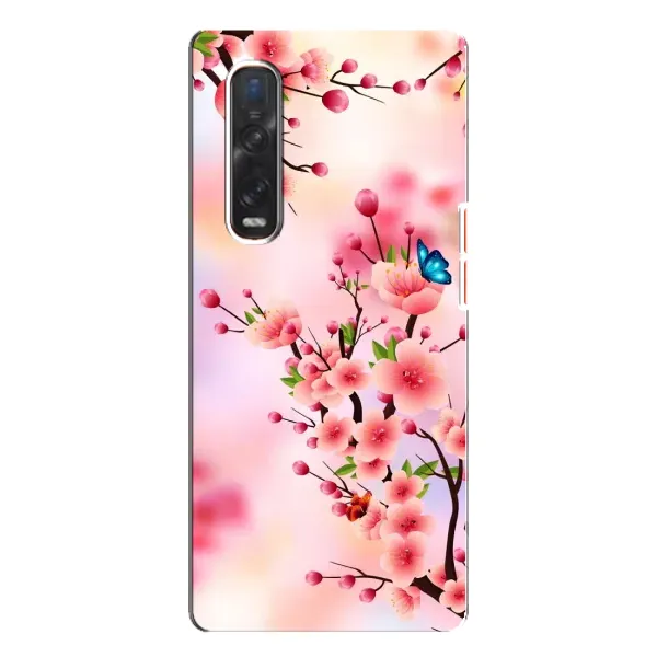 Чехол с рисунком «Бабочки на сакуре» для OPPO Find X3 Pro Чехол с рисунком «Бабочки на сакуре» для OPPO Find X3 Pro