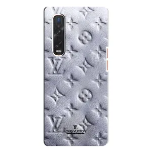 Текстурный Чехол Louis Vuitton для Оппо Финд Х3 Про (Белый ЛВ)