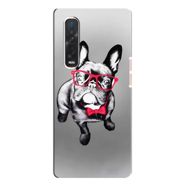 Чехол с рисунком «Бульдог в очках» для OPPO Find X3 Pro Чехол с рисунком «Бульдог в очках» для OPPO Find X3 Pro