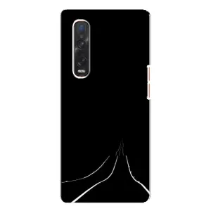 Чехол с картинками на черном фоне для Oppo Find X3 Pro (Дорога)