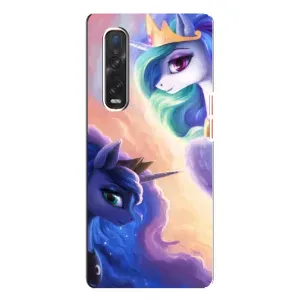 Чехол Unicorn на Oppo Find X3 Pro (Единорожки на тучках)