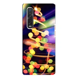 Чехол Новогодняя Елка на Oppo Find X3 Pro (Гирлянды)