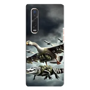Чохол з мемами траралело тралала для Oppo Find X3 Pro (Гусіні і крокоділо)