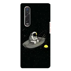 Силіконовый Чохол з принтом "Космонавти" на Oppo Find X3 Pro (Космонавт на рибалці)