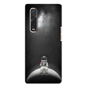 Силиконовый Чехол с принтом "Космонавты" на Oppo Find X3 Pro (Космонавт романтик)