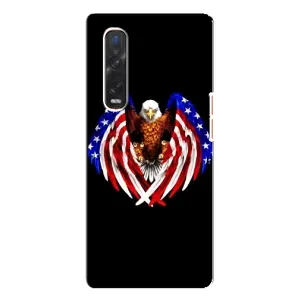 Чохол Прапор USA для Oppo Find X3 Pro (Крила США)