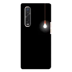Чехол с картинками на черном фоне для Oppo Find X3 Pro (Лампочка)