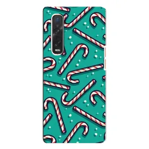 Силиконовый бампер на рождество для Oppo Find X3 Pro (Леденцы)