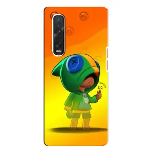 Чехол Бравл Старс для Oppo Find X3 Pro (LEON в кофте)