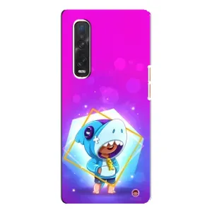 Чехол Бравл Старс для Oppo Find X3 Pro (Леон в костюме Акулы)