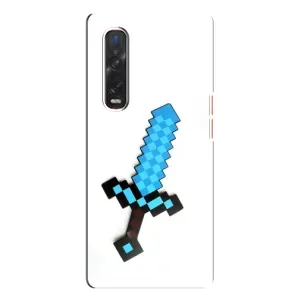 Чехлы для Oppo Find X3 Pro (Персонажи Майн Крафт) (Меч)