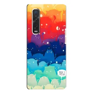 Силиконовый чехол с котиком для Oppo Find X3 Pro (Mew)