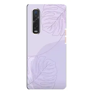 Чохол квітковий дизайн для Oppo Find X3 Pro (Монстера фіолетова)