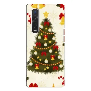 Чехол Новогодняя Елка на Oppo Find X3 Pro (Новогодний принт)