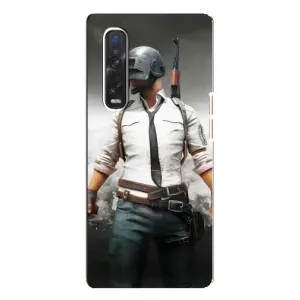 Силиконовый чехол с картинкой "Герой Pubg" на Oppo Find X3 Pro (Пабг)