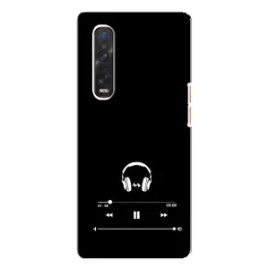 Чехол с картинками на черном фоне для Oppo Find X3 Pro (Плеер)