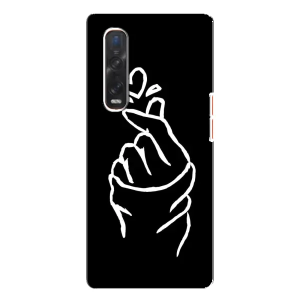 Чехол с рисунком «Сердце на черном» для OPPO Find X3 Pro Чехол с рисунком «Сердце на черном» для OPPO Find X3 Pro
