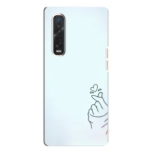 Чохол (Знак сердечка) для Oppo Find X3 Pro (Сердечко на блакитному)