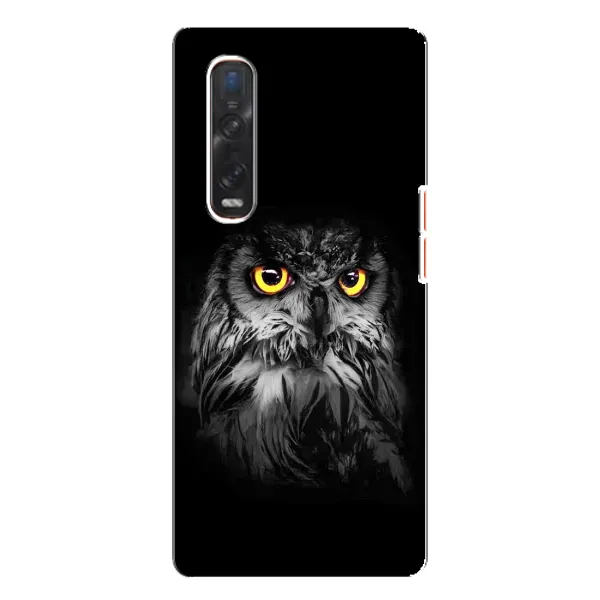 Чехол с рисунком «Сова на чёрном» для OPPO Find X3 Pro Чехол с рисунком «Сова на чёрном» для OPPO Find X3 Pro