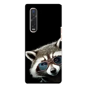 Силиконовый Чехол с Енотами на Oppo Find X3 Pro (Стильный Енот)