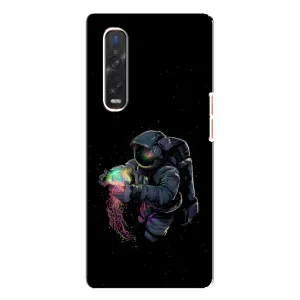 Силіконовый Чохол з принтом "Космонавти" на Oppo Find X3 Pro (В руках земля)