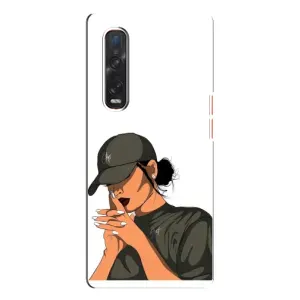 Силіконовый Чохол на Oppo Find X3 Pro з картинкой Модных девушек (У зеленому)