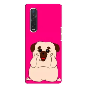 Чехол (ТПУ) Милые собачки для Oppo Find X3 Pro (Веселый Мопсик)