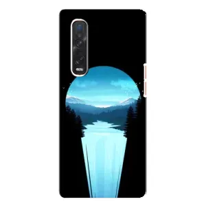 Летний Чехол на Oppo Find X3 Pro (Синий Водопад)