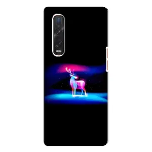 Силиконовый бампер с картинкой животных для Oppo Find X3 Pro (Яркий олень)