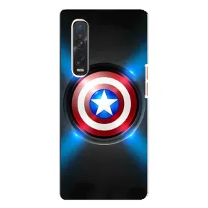 Чохол с Щітом Капітана Америки на Oppo Find X3 Pro (Яскраий Щит Капітана)