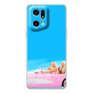 Силиконовый Чехол Барби Фильм на OPPO Find X5 Pro (Барби и Кен)
