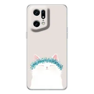 Чехол на тематику: Коты для OPPO Find X5 Pro (Белый котик)