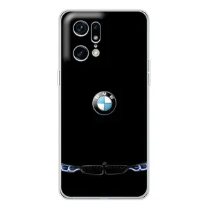Силіконовий бампер з картинкою машини на OPPO Find X5 Pro (Чорний BMW)