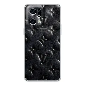 Текстурный Чехол Louis Vuitton для Финд Х5 Про (Черный ЛВ)