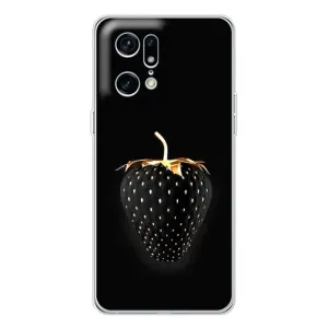 Чохол з зображенням смачної їжі для OPPO Find X5 Pro (Чорна полуниця)